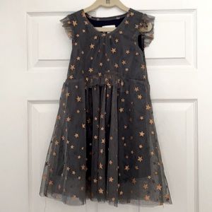 Size 6 little girls gold star dress